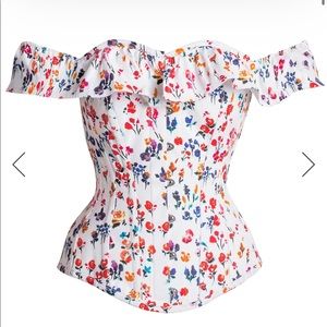NWT Corset Story Floral Ditsy Cotton Corset Top